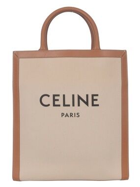 ♥️Céline Cabas Paris Canvas Tote with Tan Leather Trim♥️